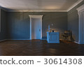 3d render dusk lighting office interior side view 30614308