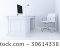 Contemporary white office interior 3d render 30614338