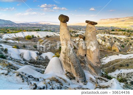 Fairy chimneys near Urgup in Cappadocia. Turkey 30614436