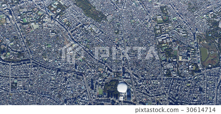 在小石川廣域/真鳥瞰系列,空中拍攝的本鄉天空 在小石川廣域/真鳥瞰系列,空中拍攝的本鄉天空 30614714