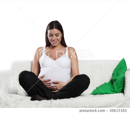 Happy pregnant woman Happy pregnant woman 30615385