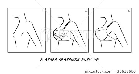 Vector silhouette push up brassier concept 30615696