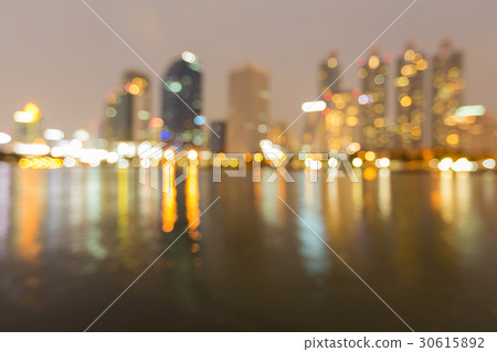Night blurred bokeh light city office building Night blurred bokeh light city office building 30615892