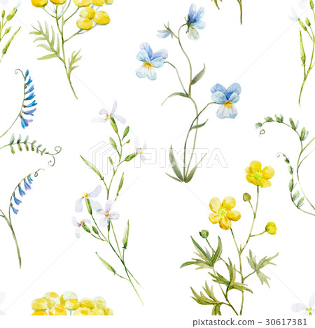 Watercolor floral vector pattern Watercolor floral vector pattern 30617381