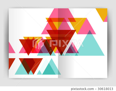 Vector triangle business annual report cover print 30618013