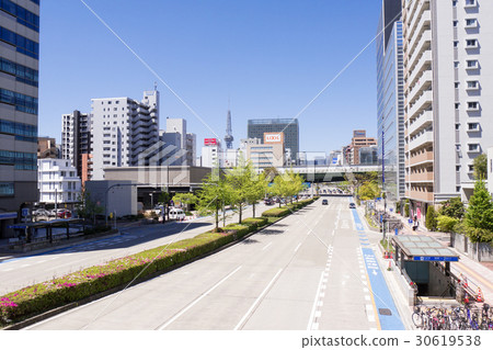 Nagoya City Higashi-ku Urban landscape View of Nagoya Television Tower from Sakuradori Takayama station Nagoya City Higashi-ku Urban landscape View of Nagoya Television Tower from Sakuradori Takayama station 30619538