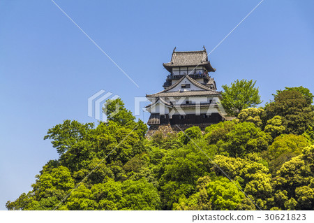 Inuyama城堡在愛知縣新綠色 30621823