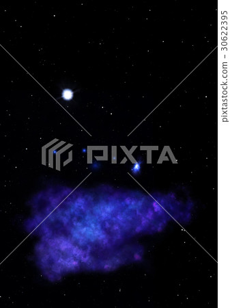 Star field in space and a nebulae. 3D rendering Star field in space and a nebulae. 3D rendering 30622395