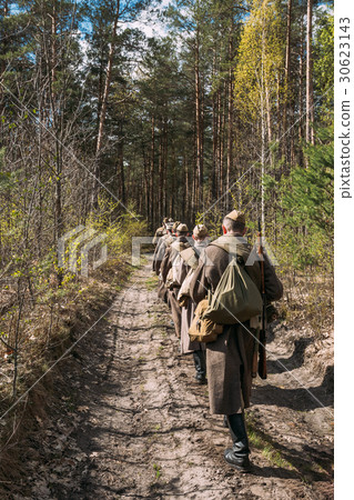 Re-enactors Dressed As Soviet Russian Red Army Re-enactors Dressed As Soviet Russian Red Army 30623143
