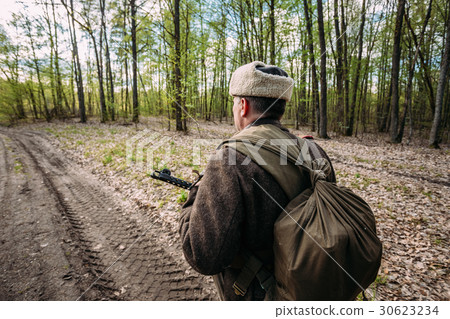 Re-enactor Dressed As Soviet Russian Red Army 30623234