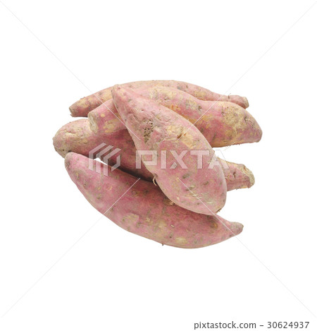 Raw sweet potato isolated on white background Raw sweet potato isolated on white background 30624937