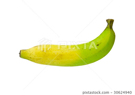 Raw thai banana isolated on white background Raw thai banana isolated on white background 30624940