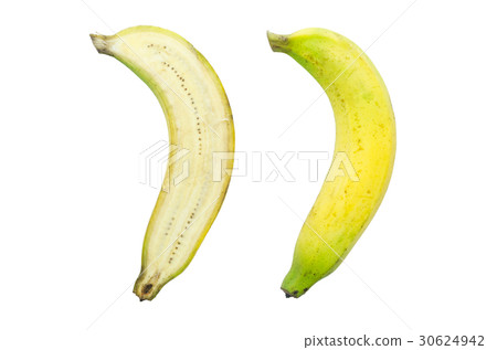 Raw thai banana isolated on white background Raw thai banana isolated on white background 30624942