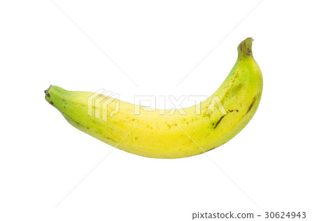 Raw thai banana isolated on white background Raw thai banana isolated on white background 30624943