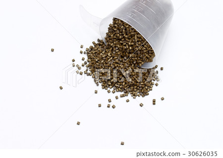 Plastic pellets. Polymeric dye  30626035