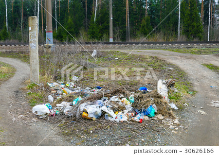 Garbage at the railway station Garbage at the railway station 30626166