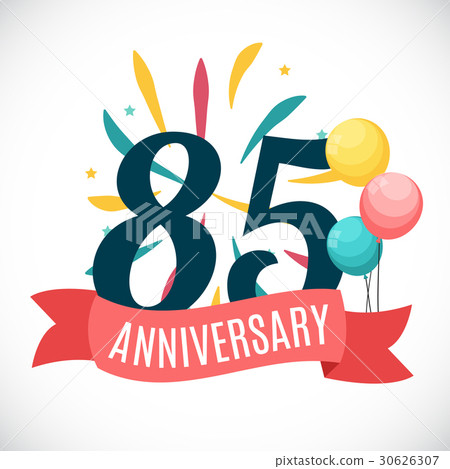 Anniversary 85 Years Template with Ribbon Vector Anniversary 85 Years Template with Ribbon Vector 30626307