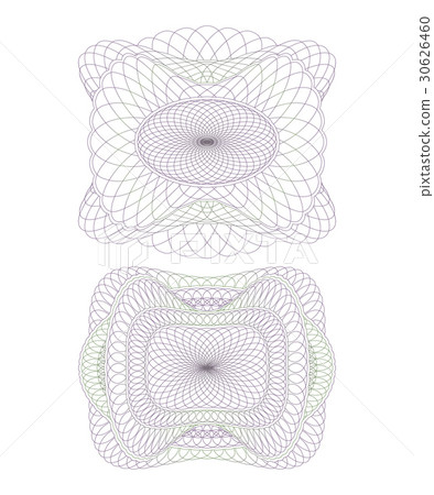 Two decorative guilloche rosettes 30626460