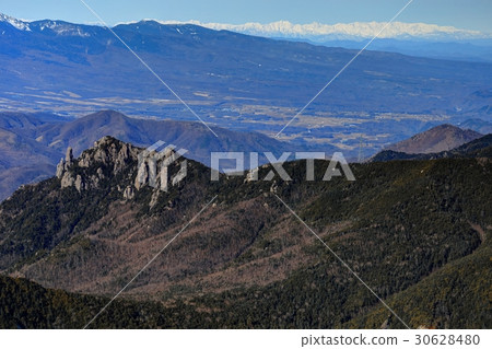 Mt. Ruishan Mountain seen from Jinshan Mountain and Hakuba mountain range Mt. Ruishan Mountain seen from Jinshan Mountain and Hakuba mountain range 30628480