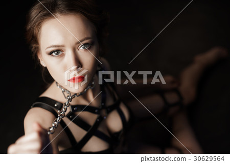 Dominatrix woman in bdsm fetish lingerie 30629564