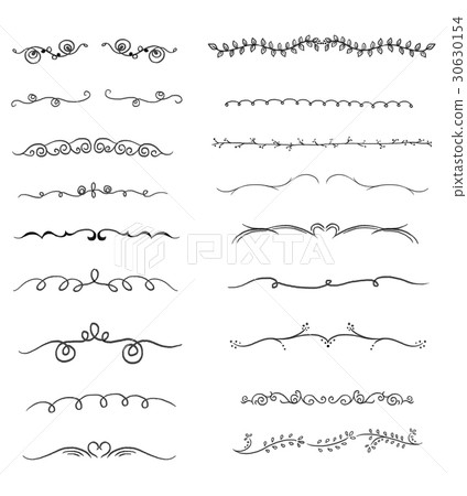 Handwritten decorative frame black 30630154