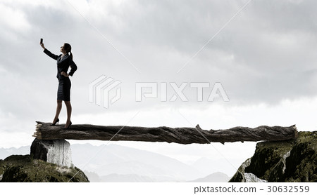 Woman doing amazing selfie Woman doing amazing selfie 30632559