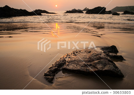 Sunset at om beach india 30633803