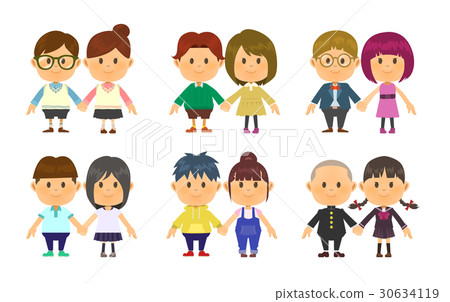 連接手的6對夫婦 連接手的6對夫婦 30634119