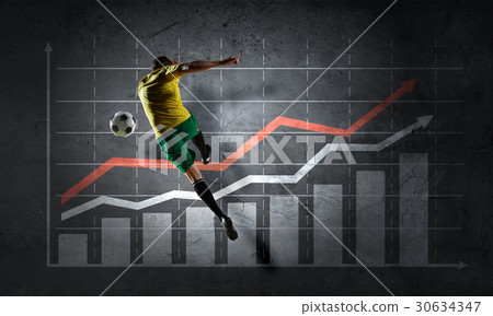 Football game statistics . Mixed media 30634347