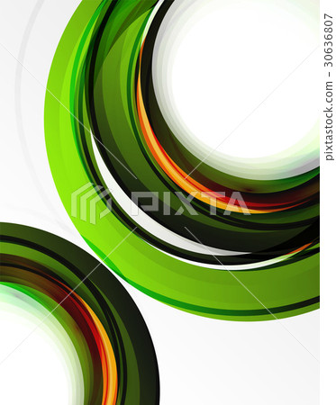 Swirl and circles, futuristic geometrical abstract 30636807