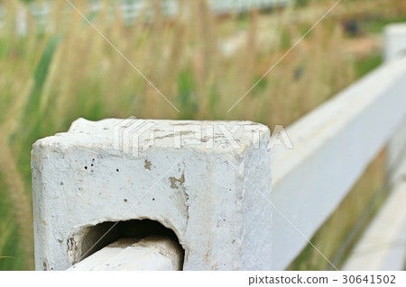 White fence on the farm 30641502