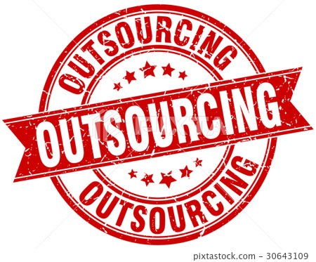outsourcing round grunge ribbon stamp outsourcing round grunge ribbon stamp 30643109