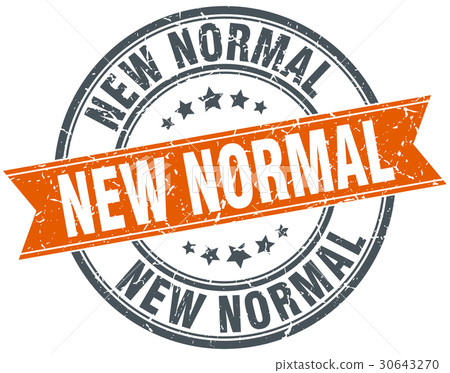 new normal round grunge ribbon stamp new normal round grunge ribbon stamp 30643270