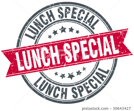 lunch special round grunge ribbon stamp lunch special round grunge ribbon stamp 30643427