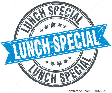 lunch special round grunge ribbon stamp lunch special round grunge ribbon stamp 30643433