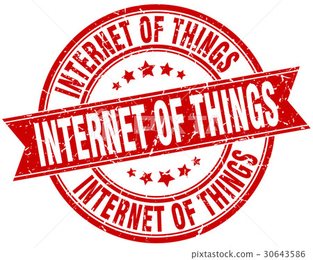 internet of things round grunge ribbon stamp internet of things round grunge ribbon stamp 30643586