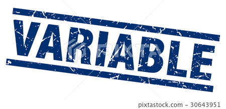 square grunge blue variable stamp 30643951