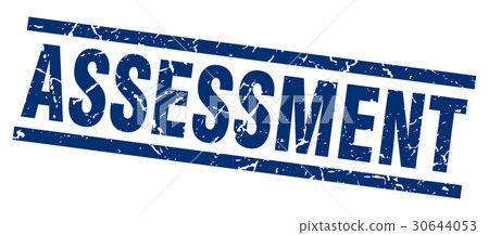 square grunge blue assessment stamp square grunge blue assessment stamp 30644053