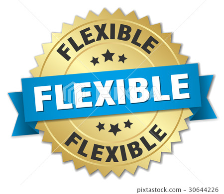 flexible round isolated gold badge 30644226