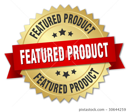 featured product round isolated gold badge 30644259