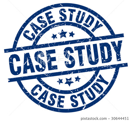case study blue round grunge stamp 30644451