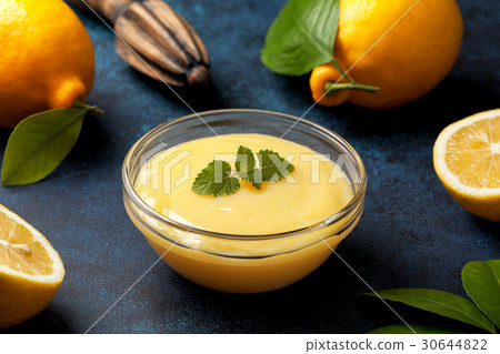 lemon curd in a glass bowl lemon curd in a glass bowl 30644822