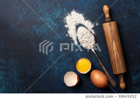 Ingredients and utensils for baking Ingredients and utensils for baking 30645052