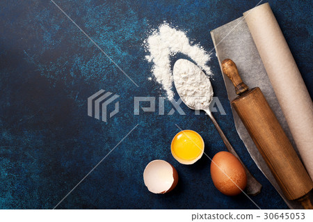 Ingredients and utensils for baking Ingredients and utensils for baking 30645053