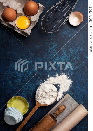 Ingredients and utensils for baking 30645054
