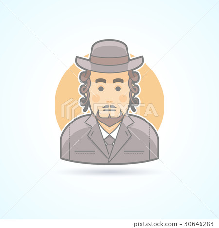 Native, orthodox Jewish man icon Native, orthodox Jewish man icon 30646283