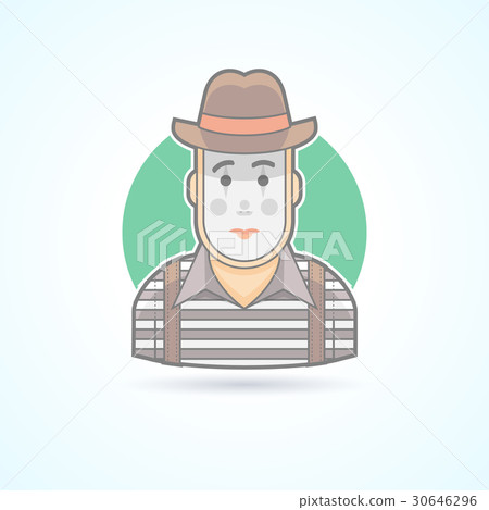 Mime, pantomime performer, entertainer icon 30646296