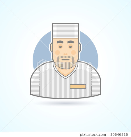 Prisoner, inmate, jailed man in a prison robe icon Prisoner, inmate, jailed man in a prison robe icon 30646316