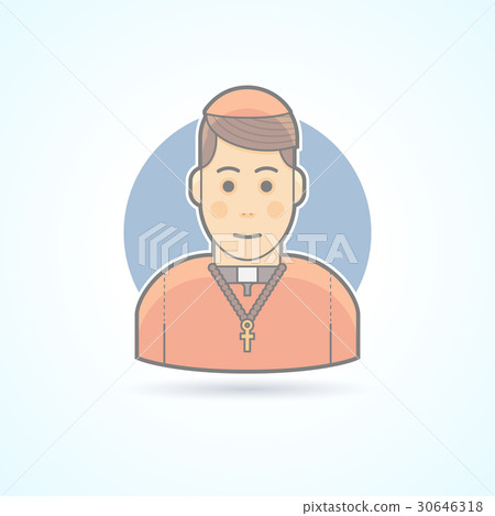 Catholic priest, clergyman in a cassock icon 30646318