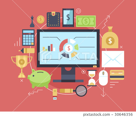 Finance and money items collection. Finance and money items collection. 30646356
